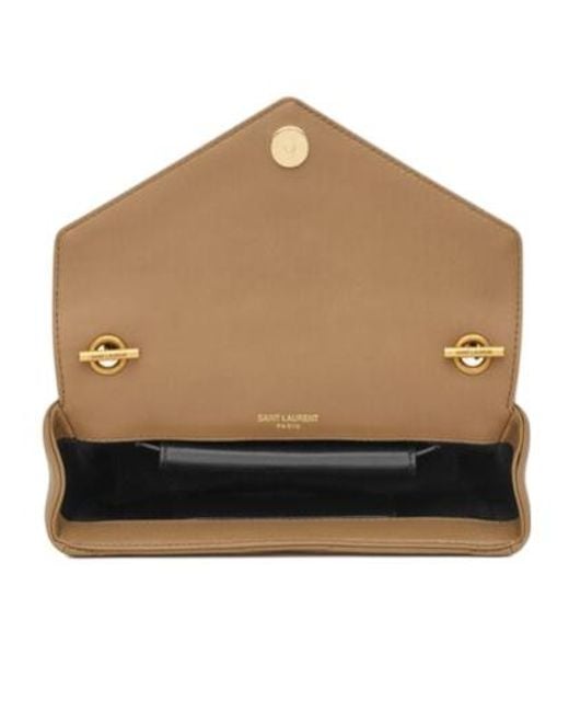 Saint Laurent White Loulou Logo Plaque Mini Shoulder Bag