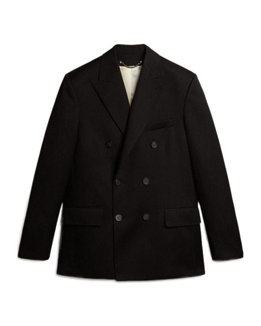 Golden Goose Deluxe Brand Black Double Breasted Tailored Blazer for men
