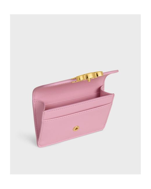 Céline Pink Triomphe Flap Card Holder