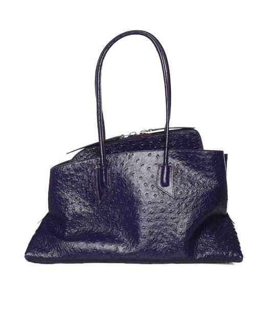 The Attico Blue The La Passeggiata Medium Tote Bag