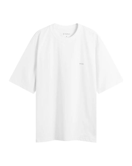 Goldwin White Graphic T-Shirt for men