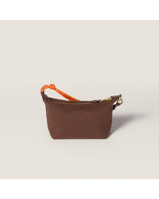 Miu Miu Brown Gabardine Clutch