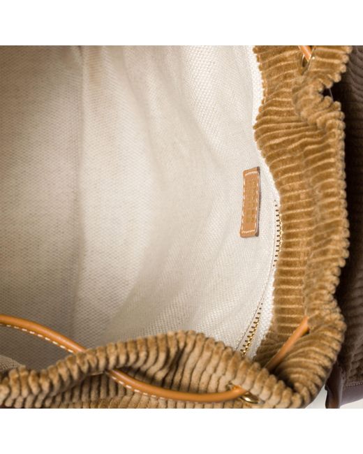 Miu Miu Brown Corduroy Backpack