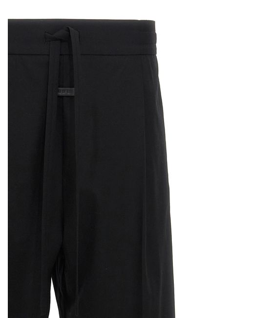 Fear Of God Black Drawstring Casual Pants for men