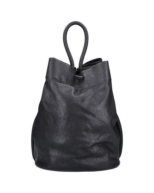 Uma Wang Blue Drawstring Bucket Shoulder Bag