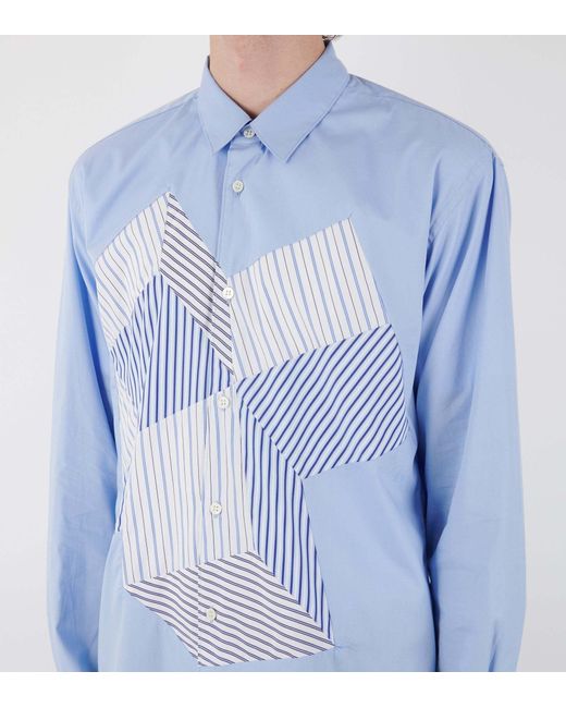 Comme des Garçons Blue Striped Shirt for men