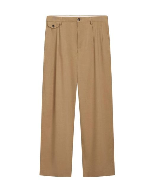 Dior Natural Pleated Wide-Leg Pants for men