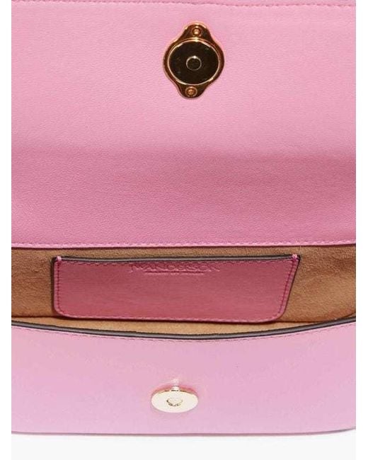 J.W. Anderson Pink Jw Anderson Logo Plaque Anchor Chain Shoulder Bag
