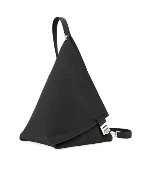 Ferragamo Black Medium Hug Buckle Sling Bag for men