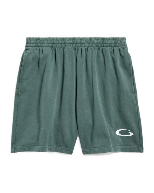 Balenciaga Green Basketball Sweat Shorts for men