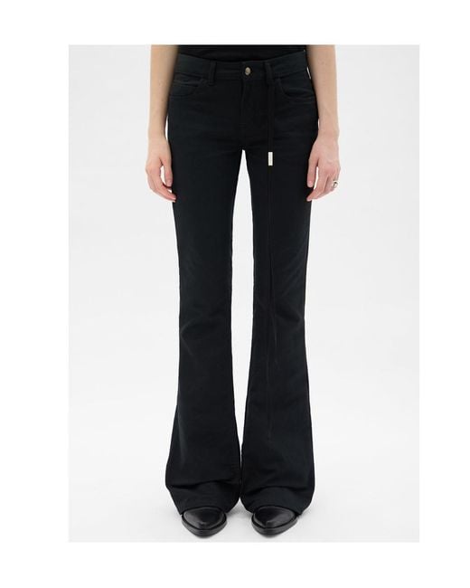 Ann Demeulemeester Black Xyla Slim-Fit Bootcut Jeans