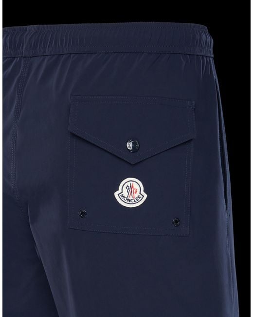 Moncler Blue Logo Swim Shorts for men