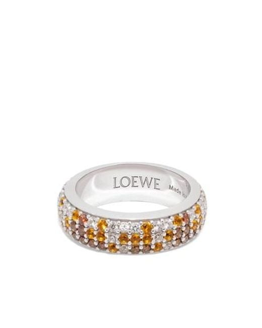 Loewe White Thin Pavé Ring