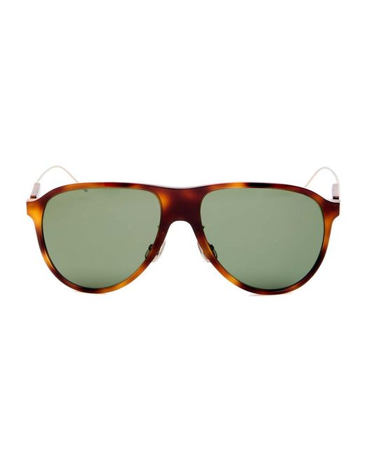 Brunello Cucinelli Green Sartorial Aviator-Style Sunglasses for men
