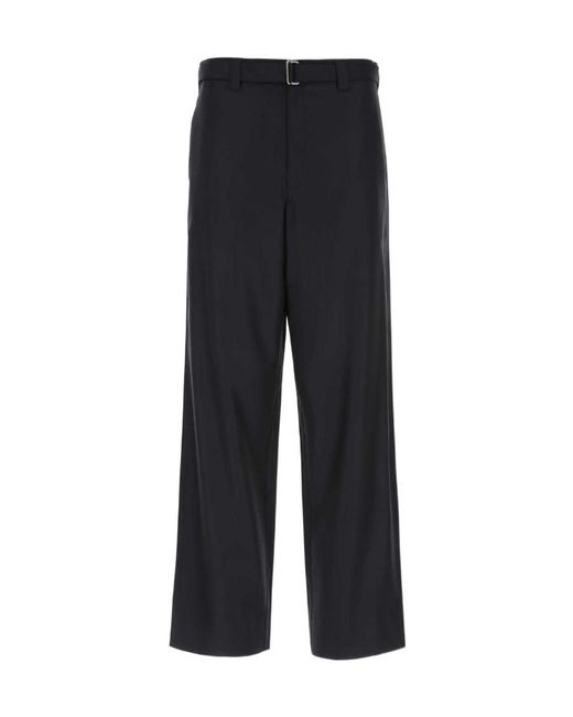 Prada Blue Belted Straight Leg Pants for men