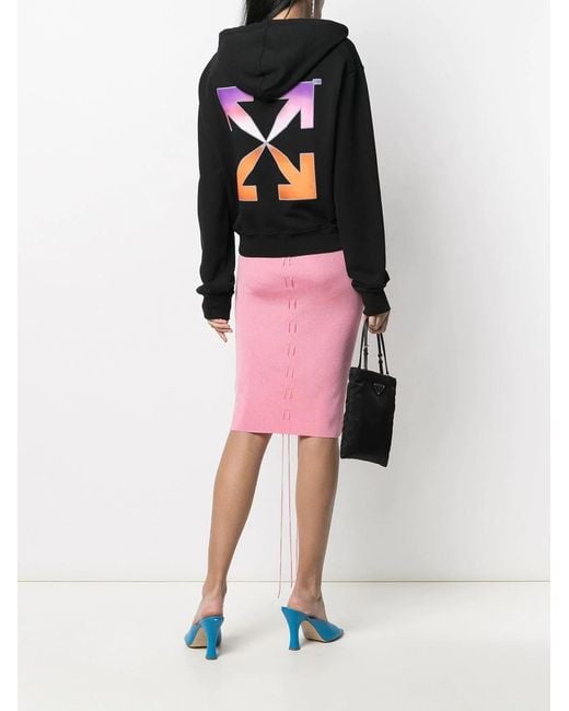 Off-White c/o Virgil Abloh Black Cropped Gradient Arrows Hoodie