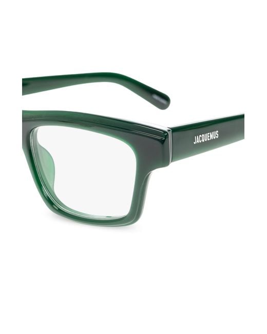 Jacquemus White Rectangle Frame Glasses for men
