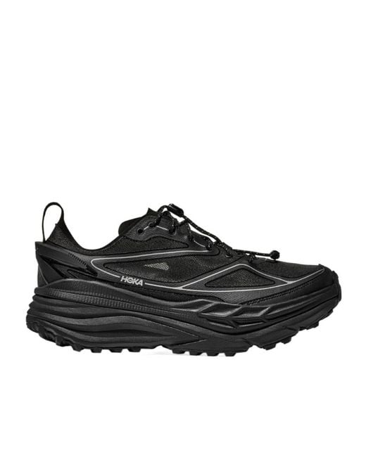 Hoka One One Black Stinson One7 Low Top Running Shoes for men
