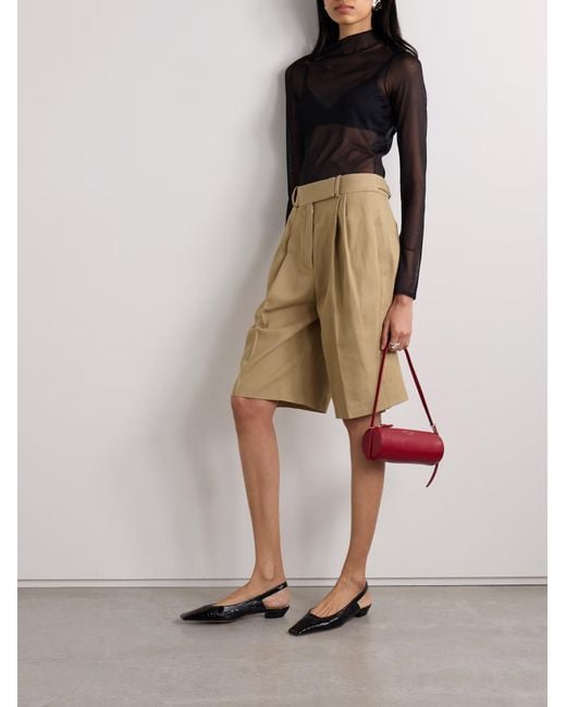 Proenza Schouler Natural Jenny's Pleated Shorts