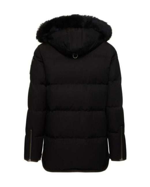 Moose Knuckles Black 3Q Hooded Down Jacket for men