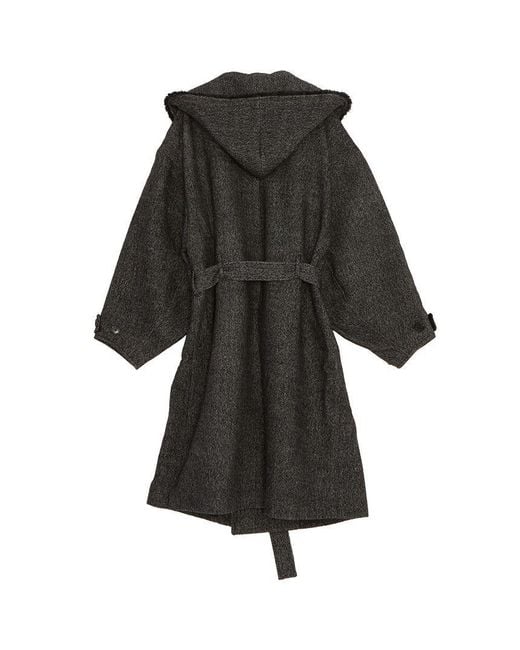 J.W. Anderson Black J.W. Anderson Hooded Long Trench Coat