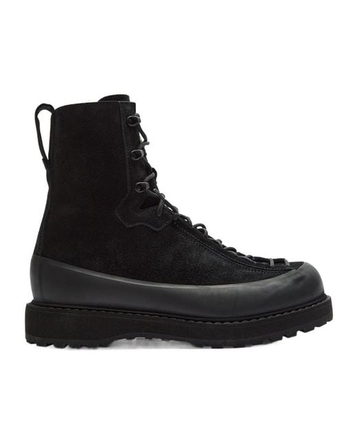 Stone Island Black Suede Hiking Boots for men