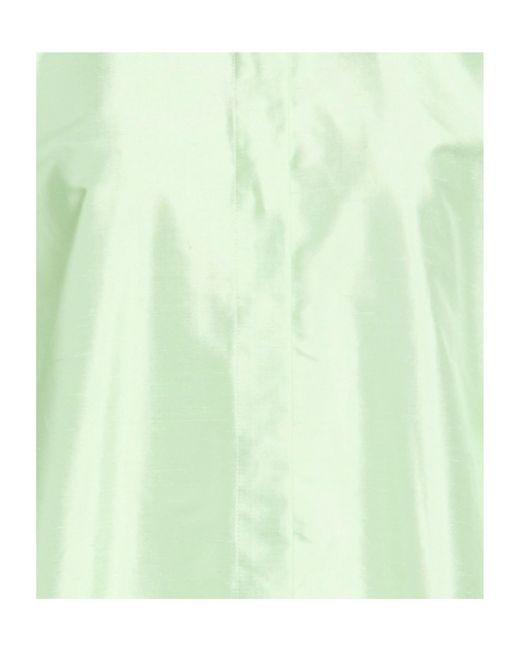 Max Mara Green Satin Longline Shirt