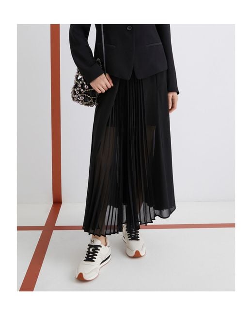 Marella Black Pleated Skirt