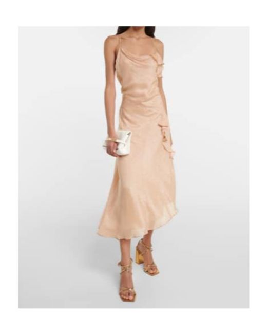 Victoria Beckham Natural Twill Slip Dress
