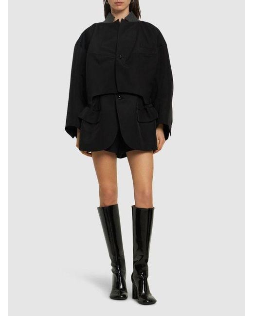 Sacai Black Double Button Casual Jacket