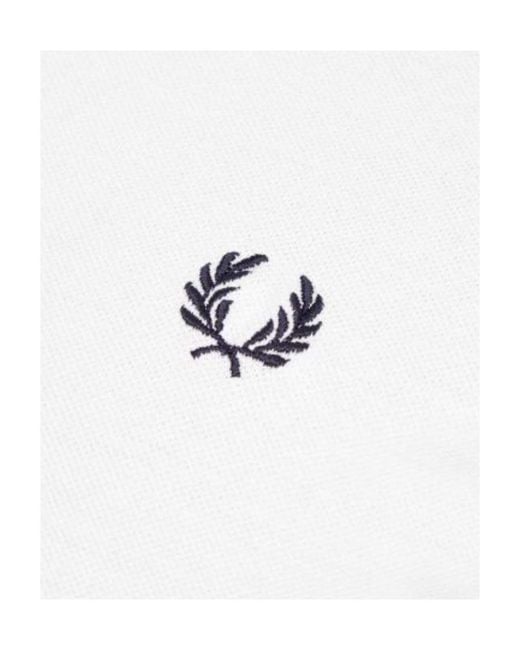 Fred Perry White Classic Laurel Wreath Polo Shirt for men