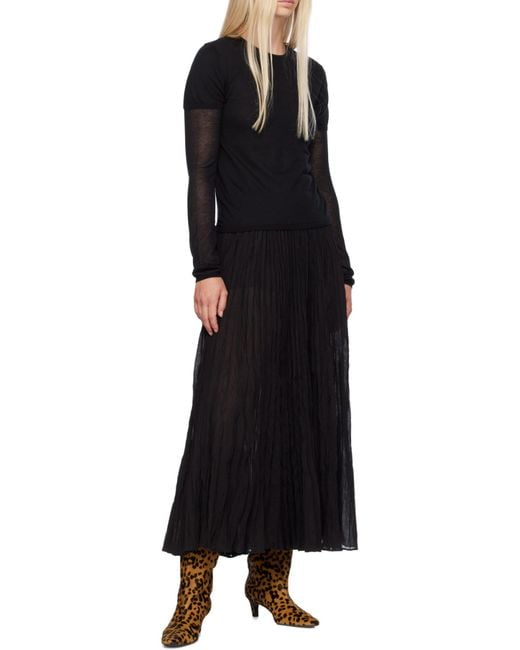 Totême Black Pleated Skirts