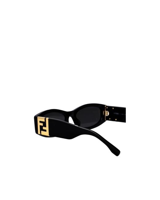 Fendi Black Eyewear Geometric Frame Sunglasses