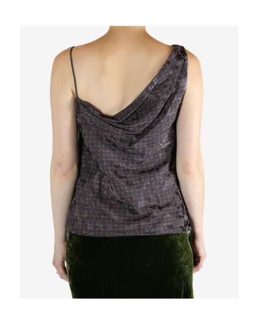 Dries Van Noten Black Ceyon Asymmetric Top