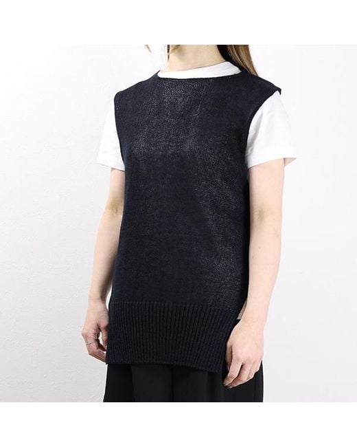 Jil Sander Black Sleeveless Knitted Vest