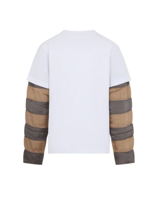 Dries Van Noten White Heedar Ls Layered T-Shirt for men