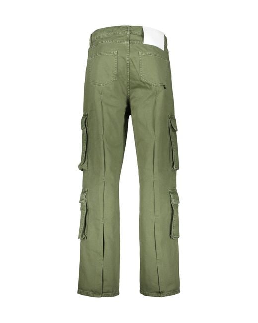 Barrow Green Logo Patch Cargo Jeans for men