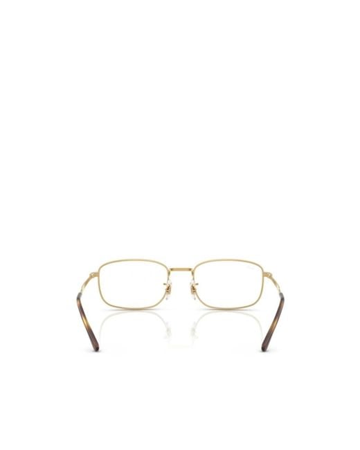 Ray-Ban White Geometric Frame Plain Mirror for men