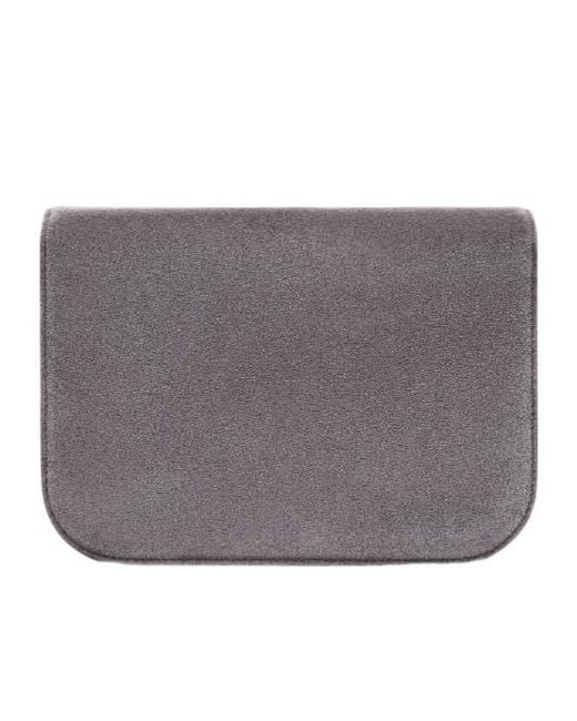 Giorgio Armani Gray Suede Bag With Flap And Adjustable Strap