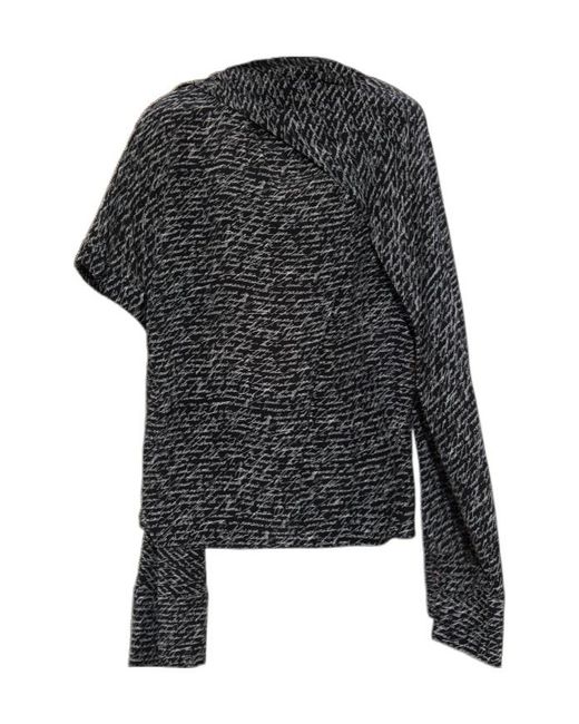 Balmain Black Monogram Printed Top