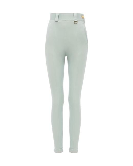 Chloé Green High-Waisted Knit Pants