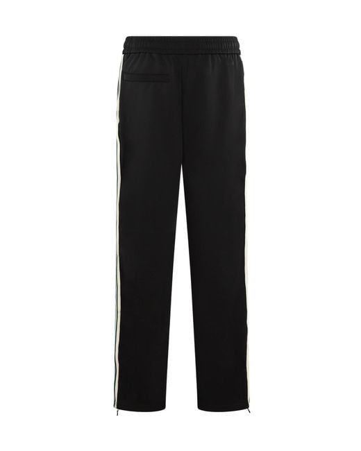 Represent Black Logo Embroidered Track Pants for men