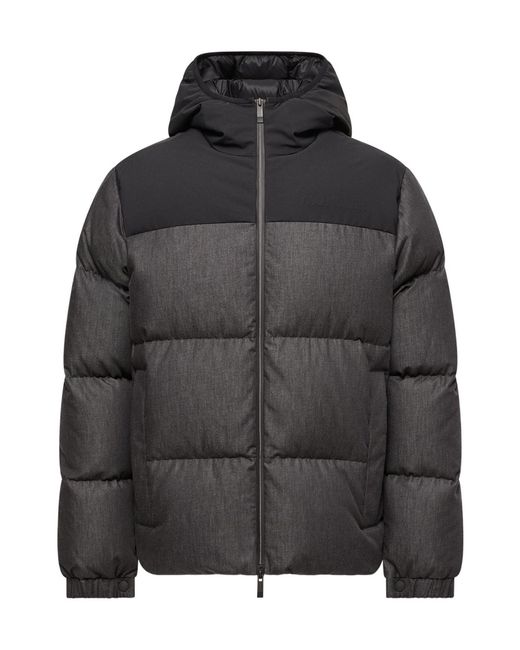 Moncler Black Oulojoki Hooded Mid-Length Down Jacket for men