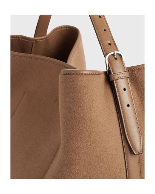 Totême Brown Belted Doublé Tote Bag