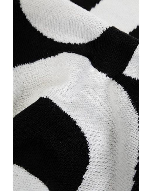 DSquared² Black Logo Intarsia Scarf for men