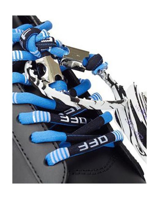 Off-White c/o Virgil Abloh Blue Arrow Pattern Flat Casual Sneakers