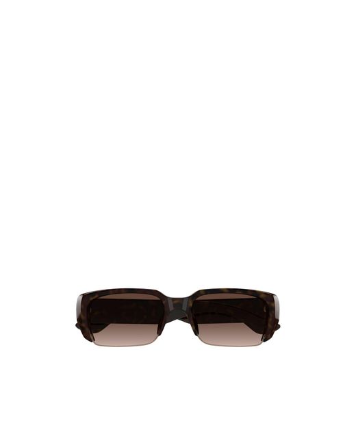 McQueen White Eyewear Rectangle Frame Sunglasses for men