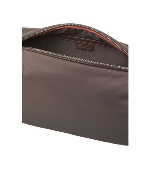Loro Piana Brown Wind Pouch for men