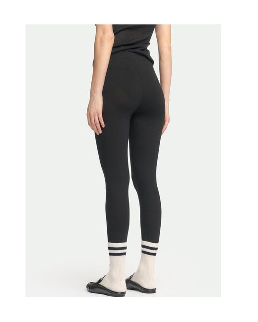 Malo Black Fine-Knit Cashmere Leggings