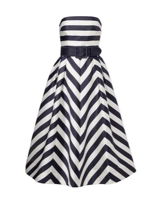 Rebecca Vallance Blue Ariadne Striped Midi Dress